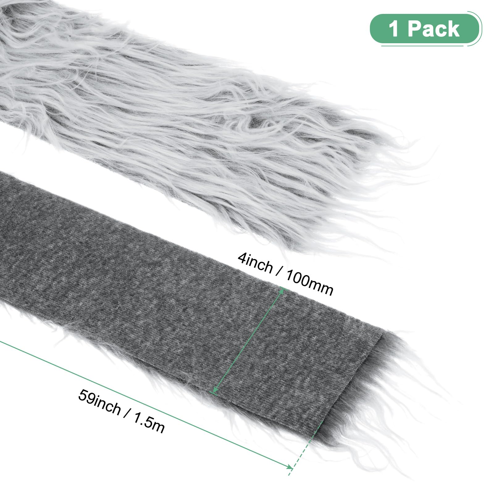 M METERXITY Faux Fur Fabric Precut Strips - Image 3