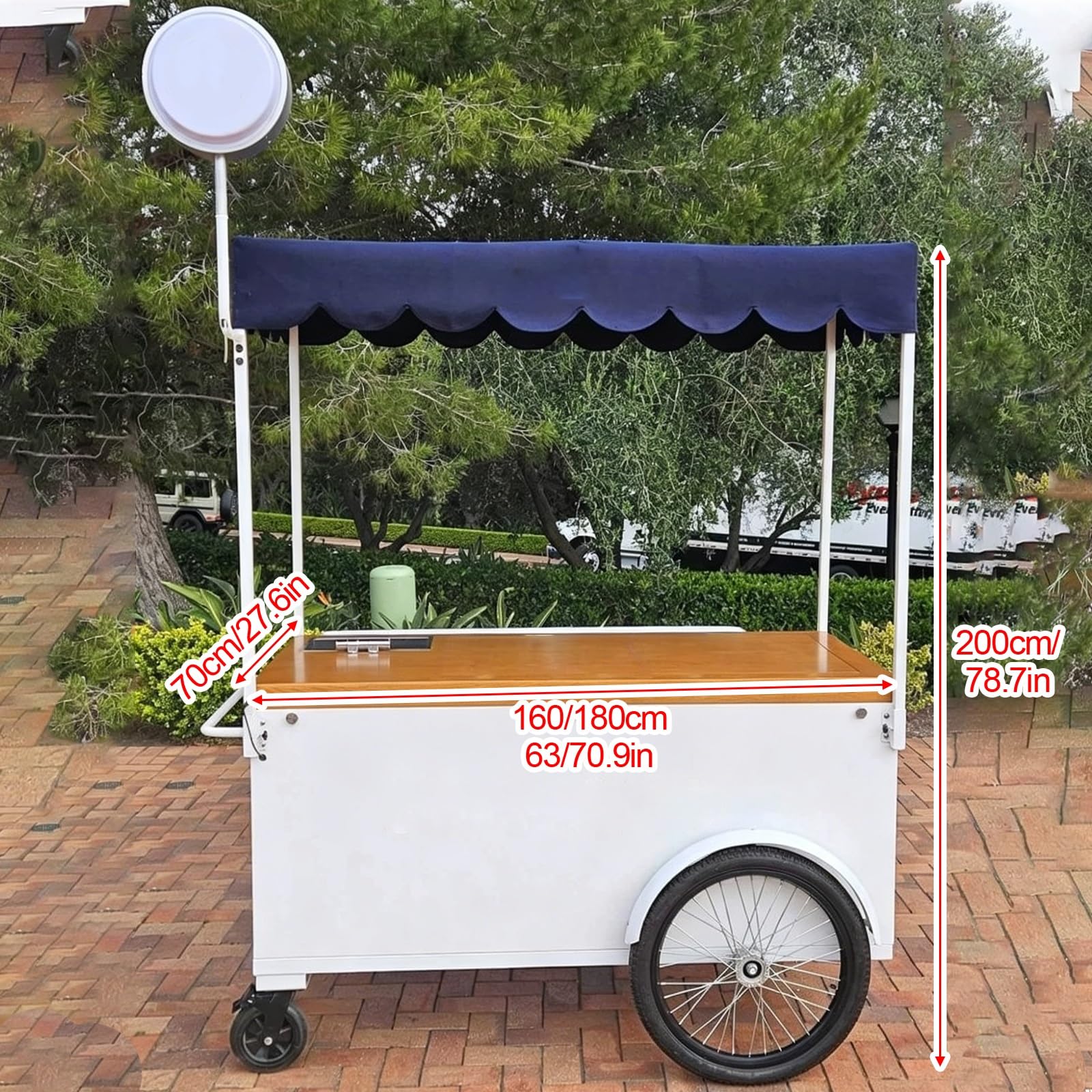 Chiosco per carrello di cibo da strada, cabina mobile per fiere artigianali, mercati agricoli, eventi all'aperto, design durevole, installazione facile, ideale per vendere cibo e merci