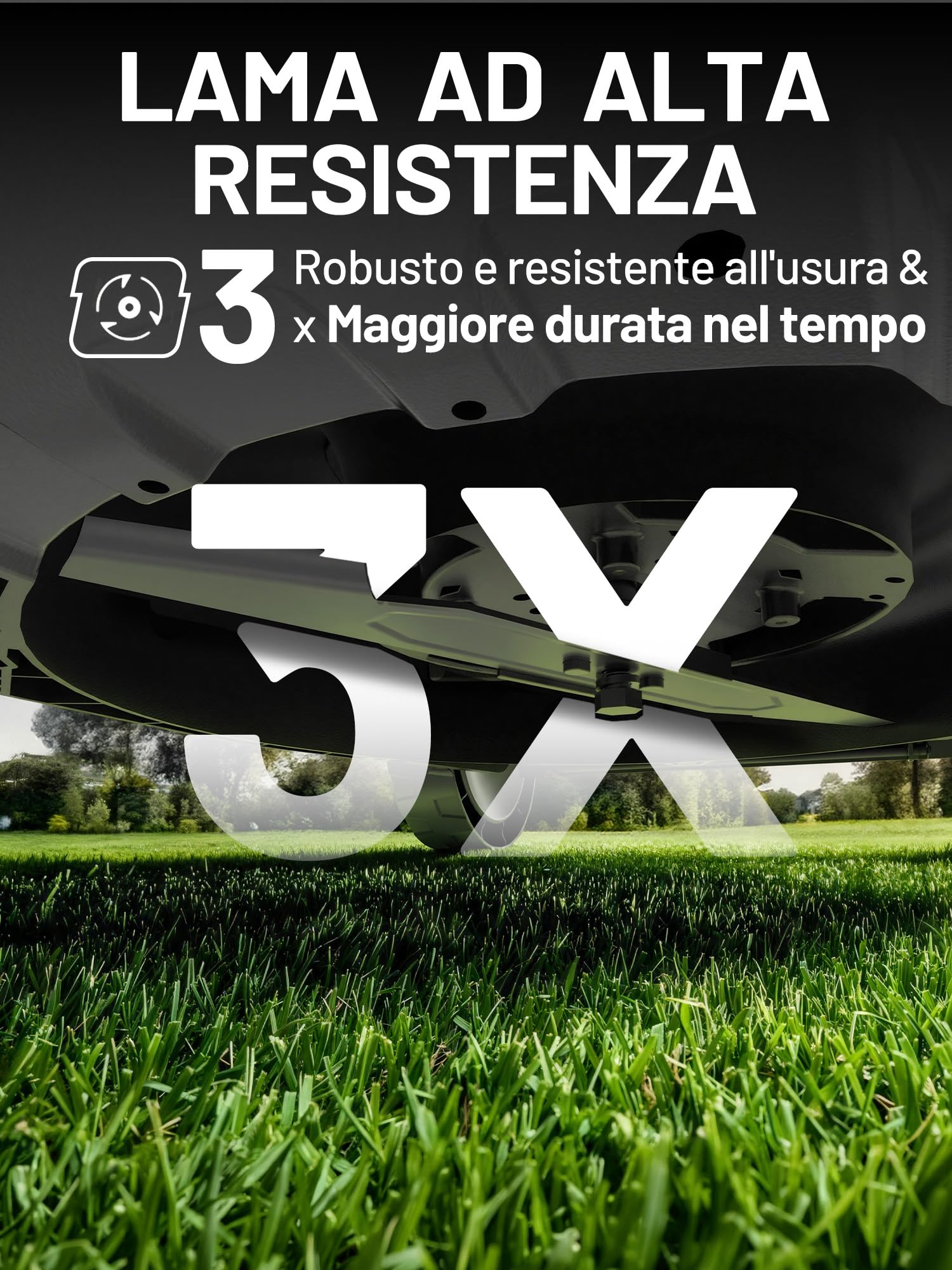U20 Litheli Tagliaerba Tosaerba a Batteria 38cm, 2x 20V Batterias 4.0Ah, Altezza Regolabile 25-75mm, Sacco 40L, per Prati Fino a 300m²
