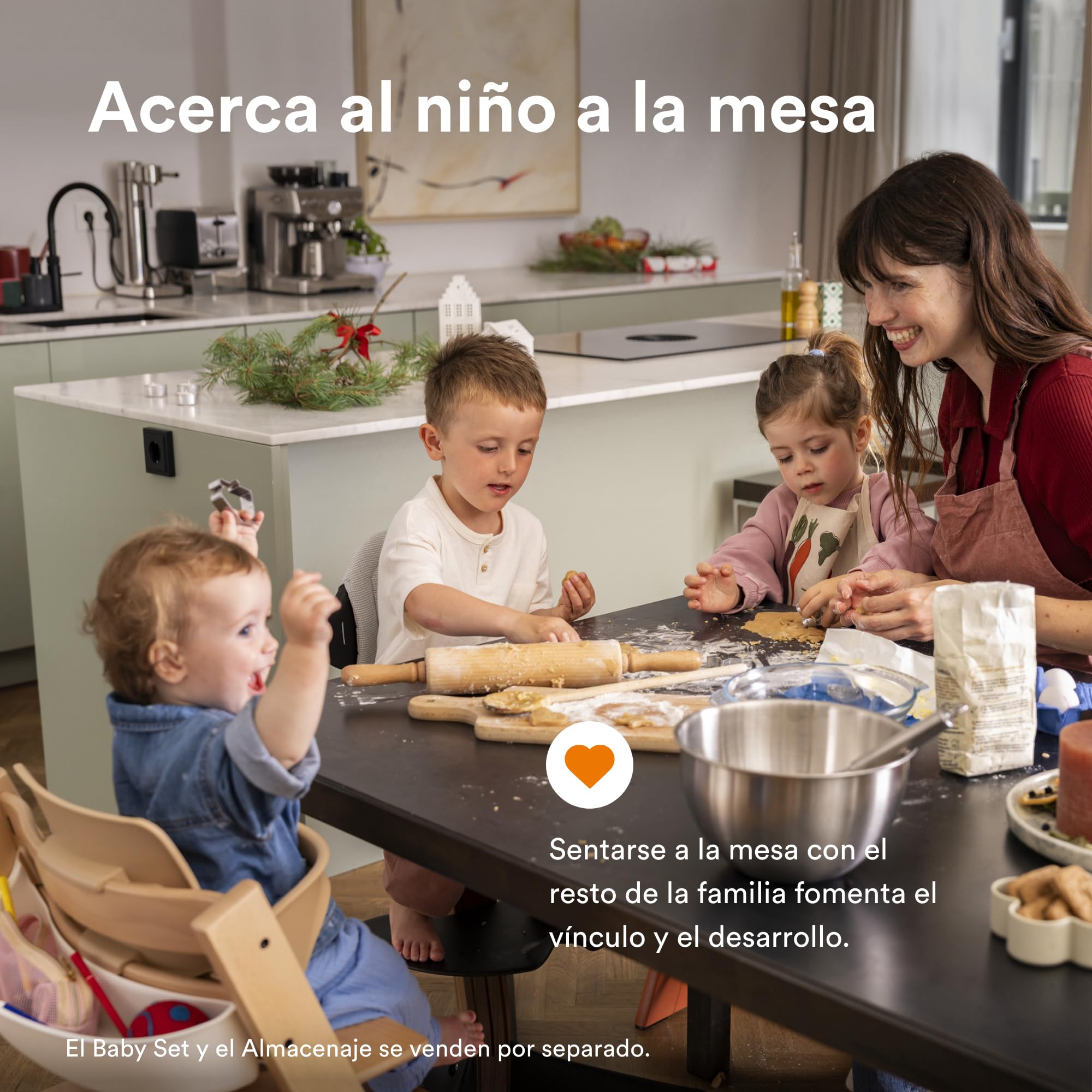 Silla Tripp Trapp de Stokke, Natural - Silla ajustable, evolutiva para recién nacidos, niños y adultos - Práctica, cómoda y ergonómica - Diseño atemporal