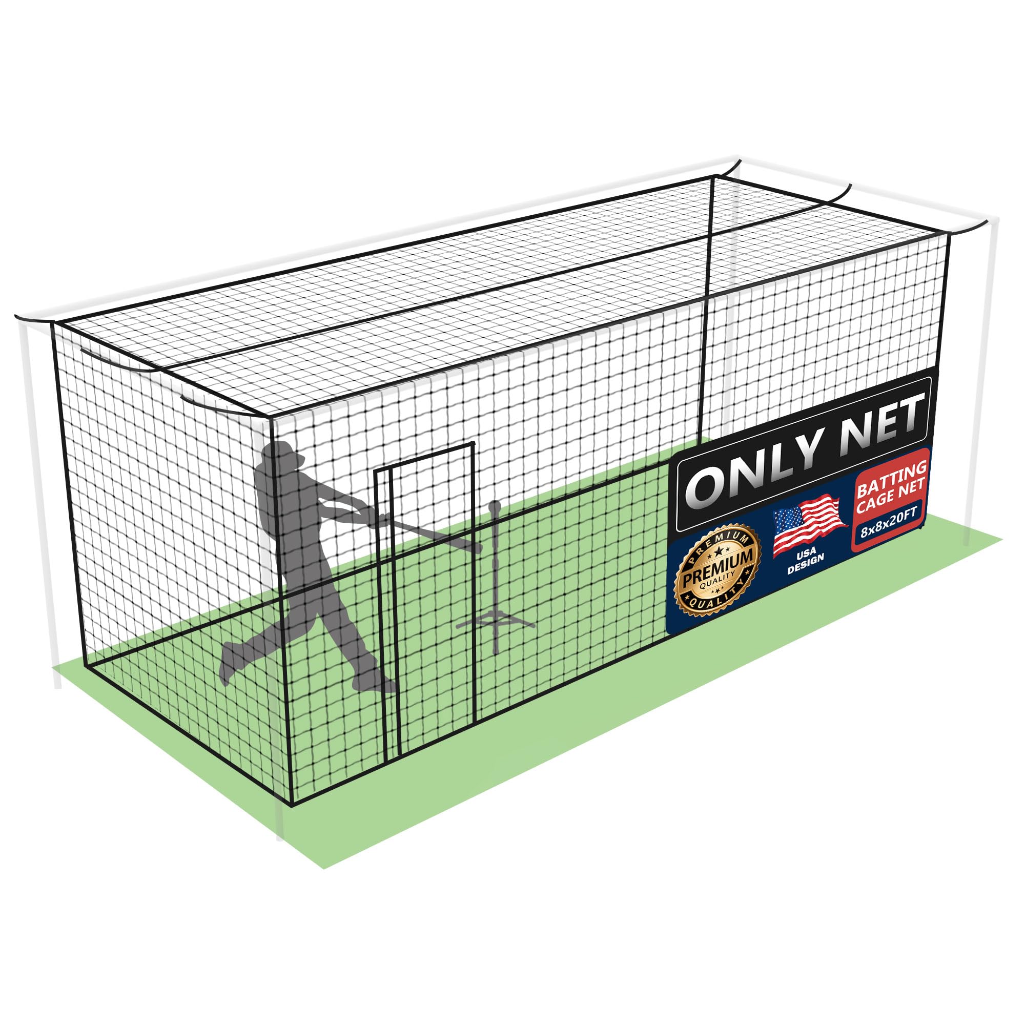 Amazon.com : SHANTRA Batting Cage Netting - 55'L/35'L/20'L