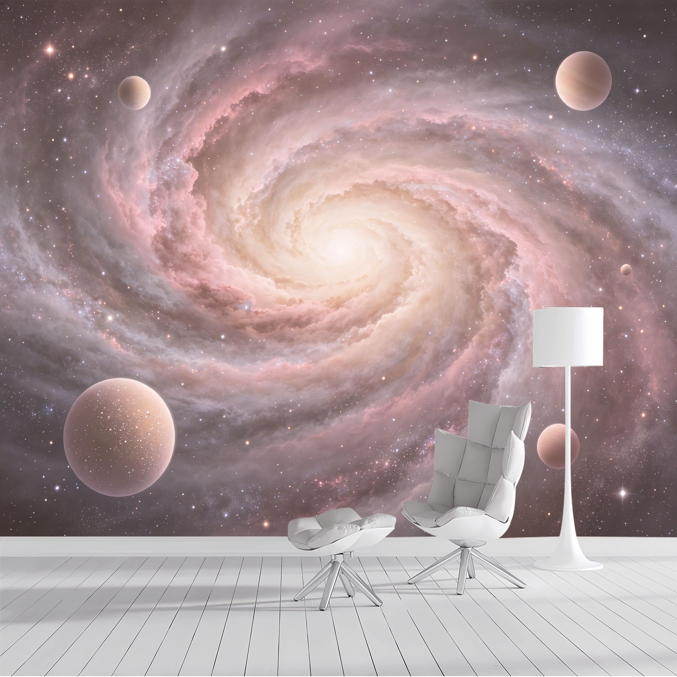 Custom Size Wall Mural Galaxy Space Nebula Planets Celestial Cosmic Art SelfAdhesive Wall Fabric Removable Peel and Stick Wallpaper Wall Decor for Living Room Bedroom Bathroom