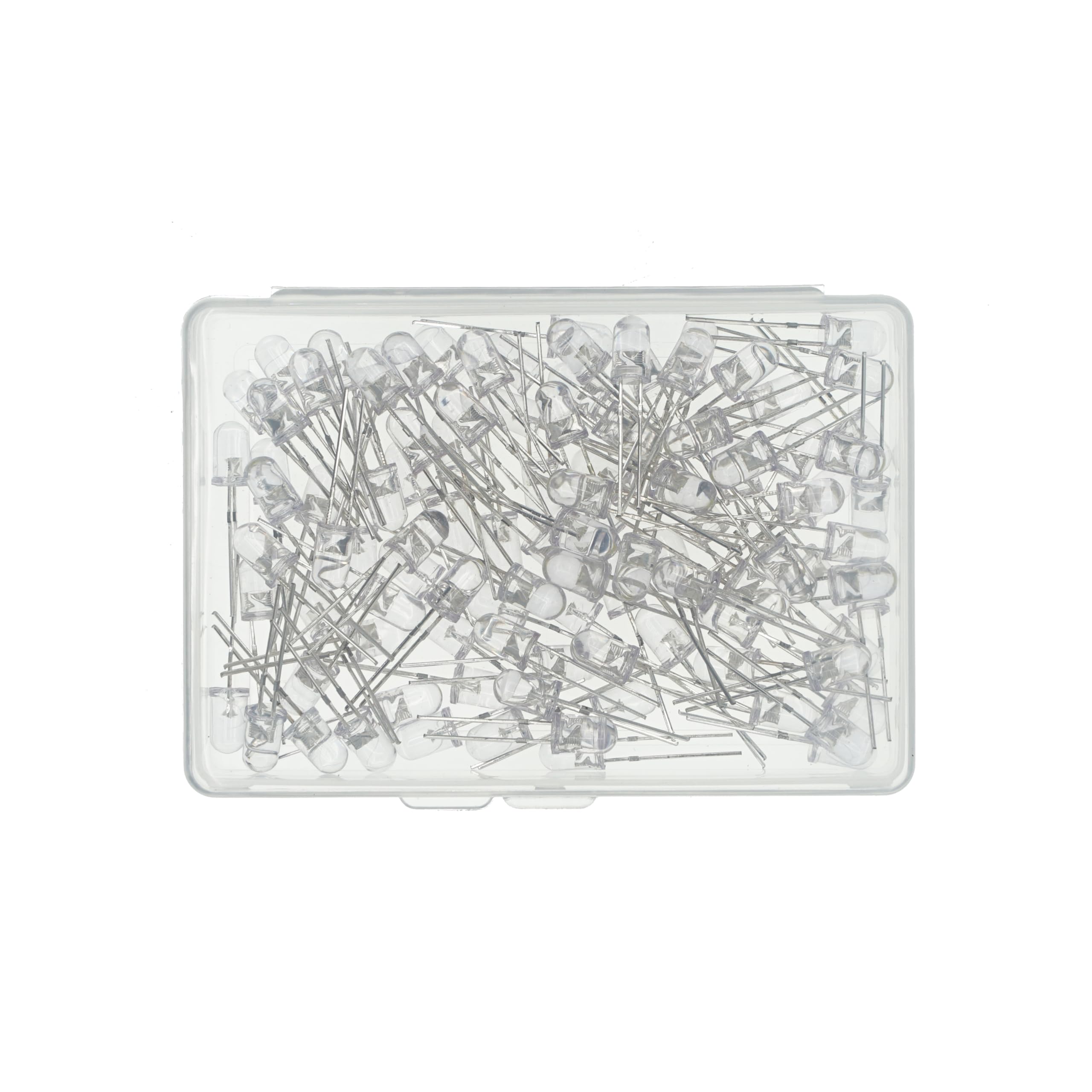 100 Pcs 5mm White LED Diode Lights - DC 2V-3V 20mA Emitting Diodes LED Bulb - DIY Science Project Electronics Components Lighting Kit