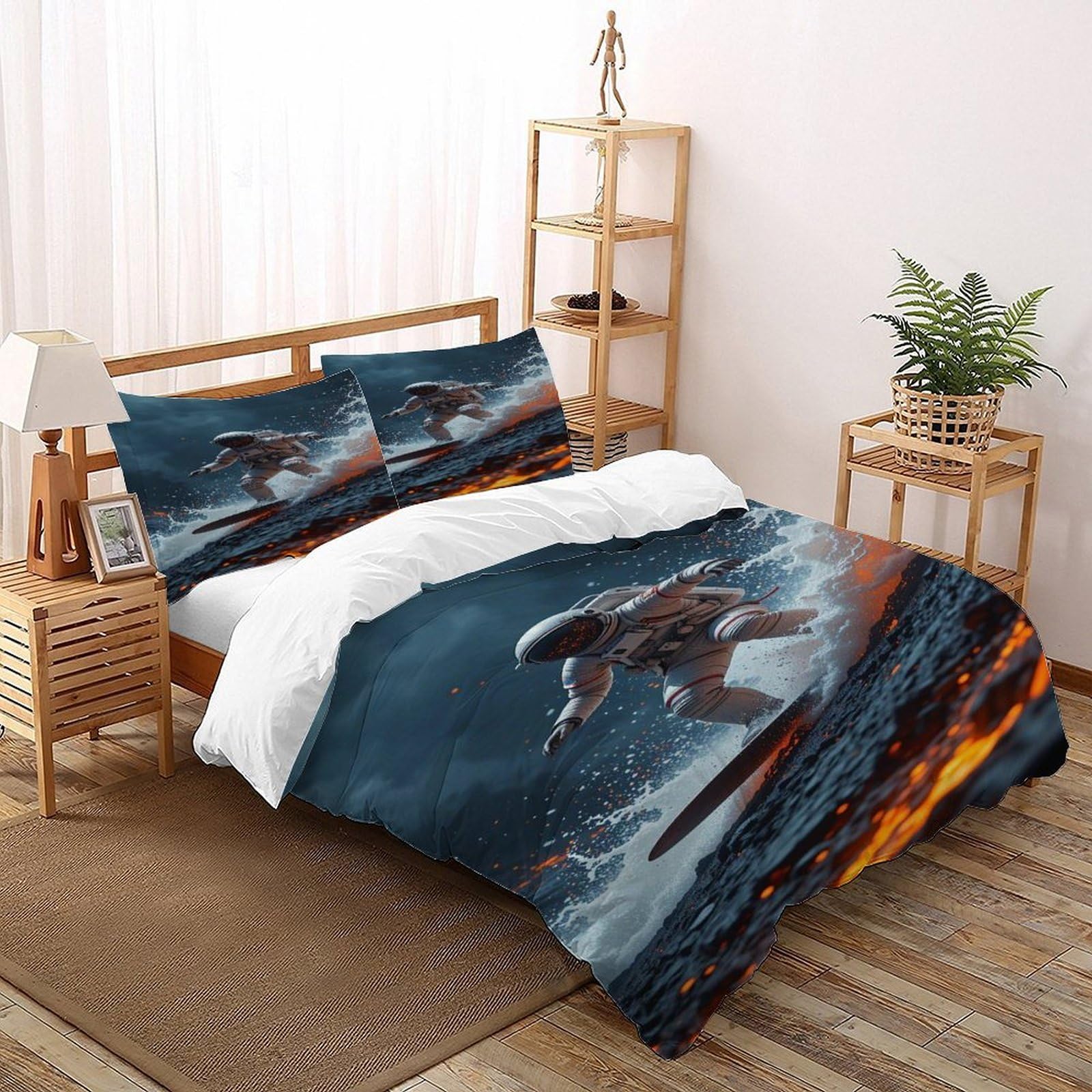 Parure de lit adulte 3D motif imprimé starry sky cadeau idéal
