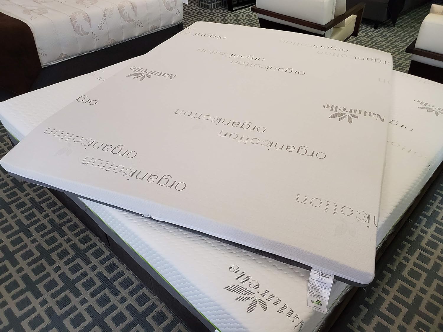 3" 100 Organic Latex Mattress Topper (King 75.5"x 79.5", Firm