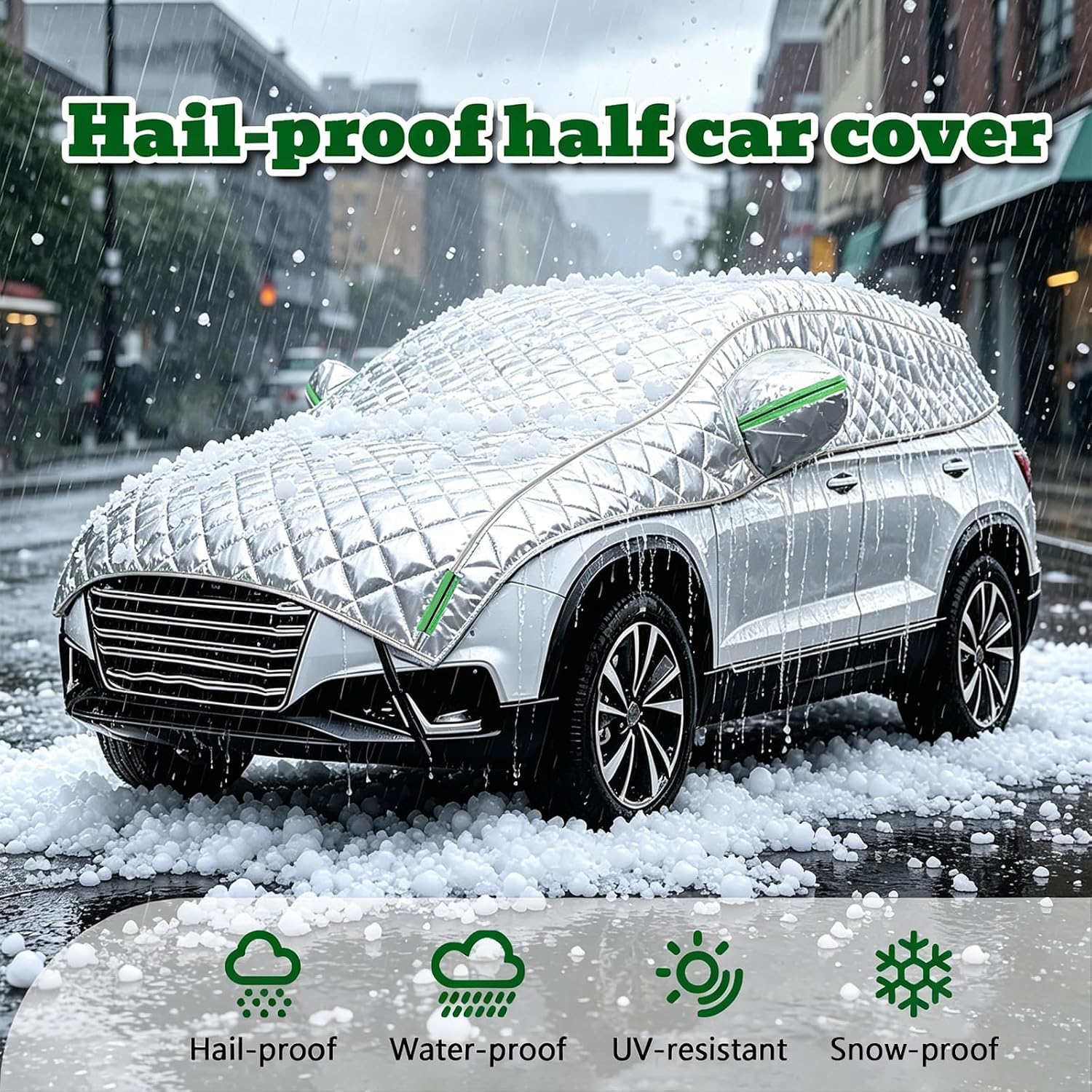 Bache Voiture Exterieur Anti Grele pour BYD Atto 2, Housse De Protection Voiture Extérieur Convient à Toutes Les Saisons Imperméable Anti Neige/Gel/UV ktz195x