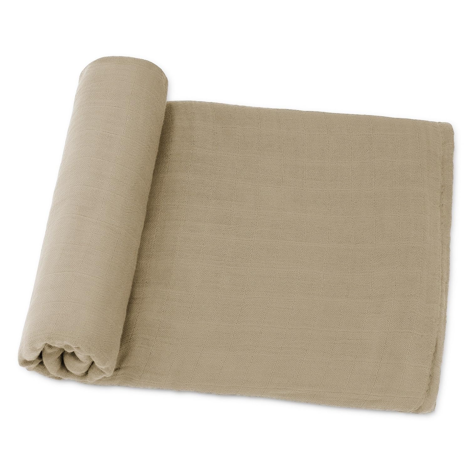 Comfy Cubs Cedar Muslin Baby Blanket For Newborn, Baby Swaddle Blanket, Neutral Receiving Blanket For Boys And Girls (Cedar) Extra Large