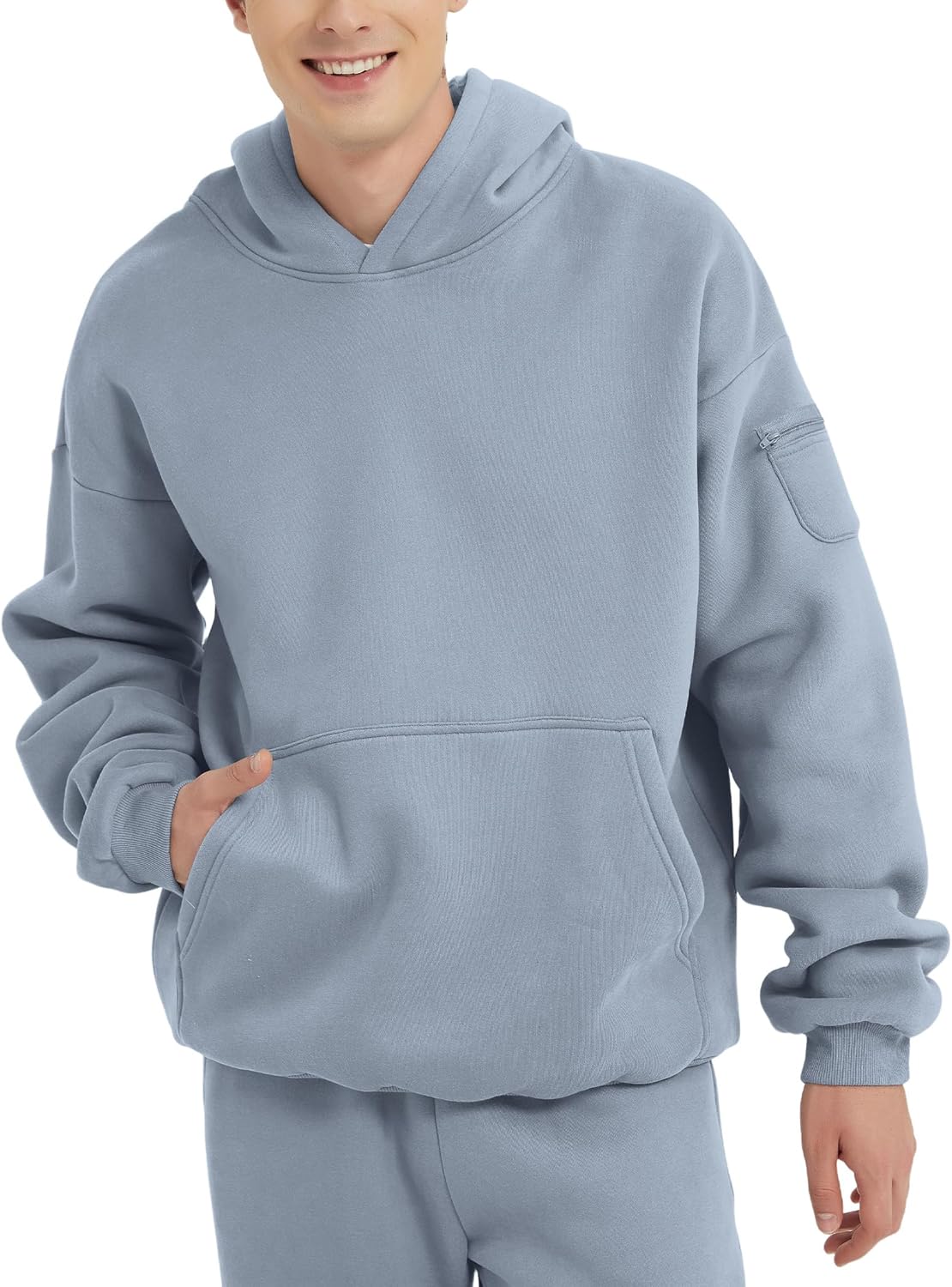 FAIABLE Men's Hoodies Pullover Oversized Soft Hooded Sweatshirts Fleece Relaxed Fit Casual Travel Hoodie with Hidden Pocket