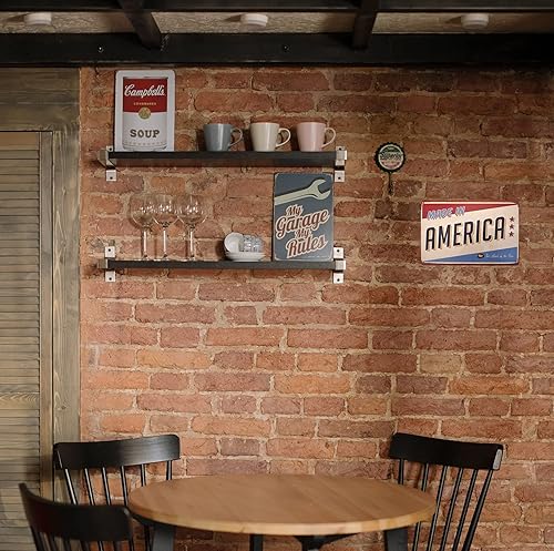 Miniatura 6 de ERLOOD Cartel de hojalata vintage de metal retro Made in America de 12 x 8