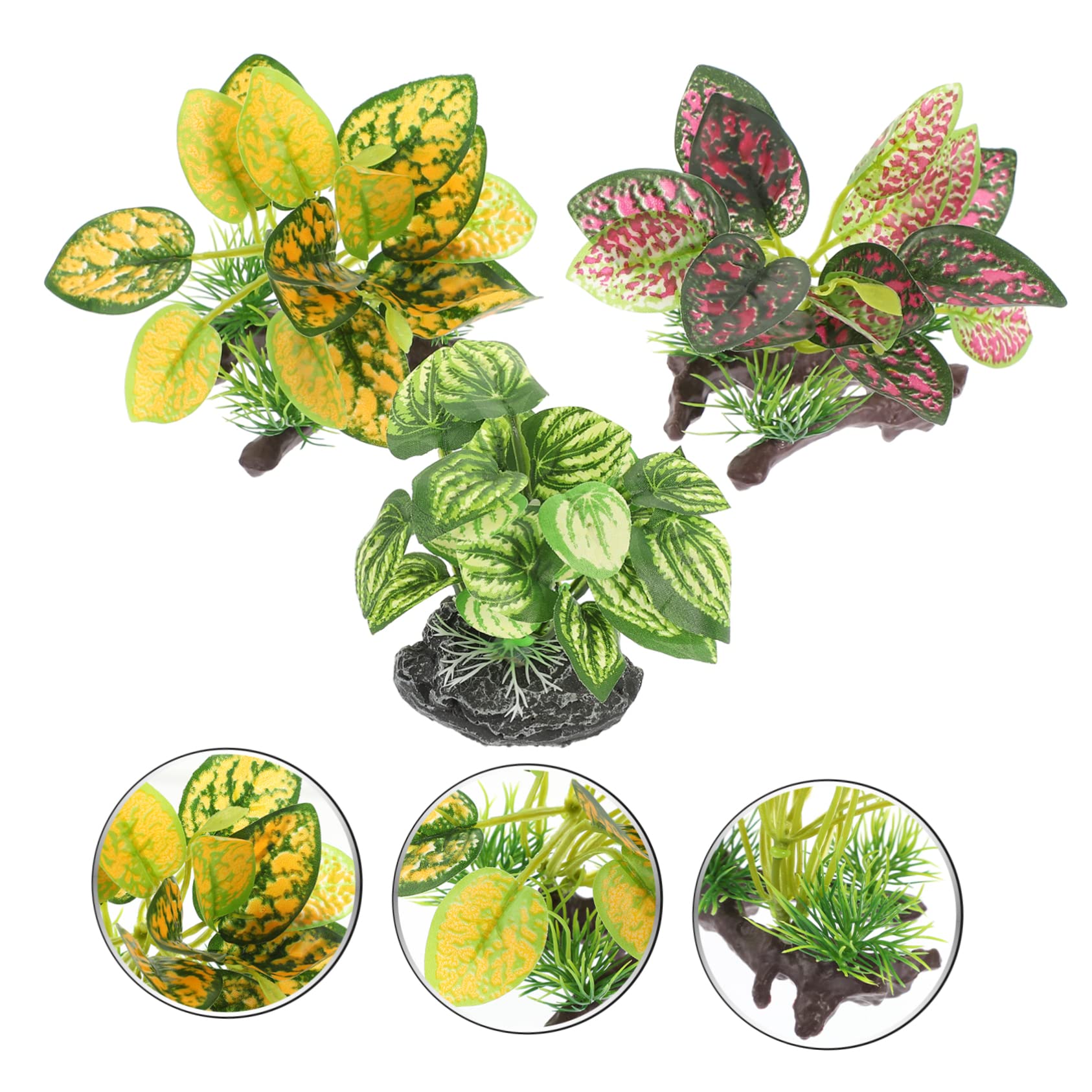 MAGICLULU 3 Set Piante Acquatiche Artificiali Per Decorazione Piante Fake Realistiche Per Facili Da Installare E Leggere Per Paesaggio Tuo 3 Pezzi * 3