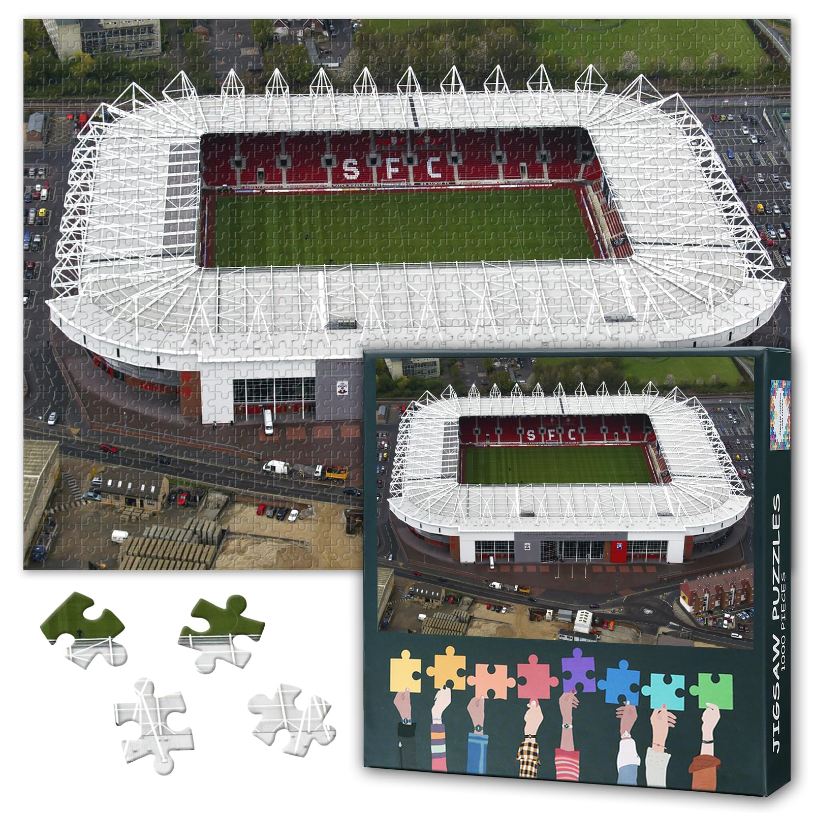 1000 Piece Jigsaw Puzzles for Adults St Marys Stadium - Southampton Rompecabezas Para Adultos Football Sport Club Challenging Puzzle 50x70cm โ image 1