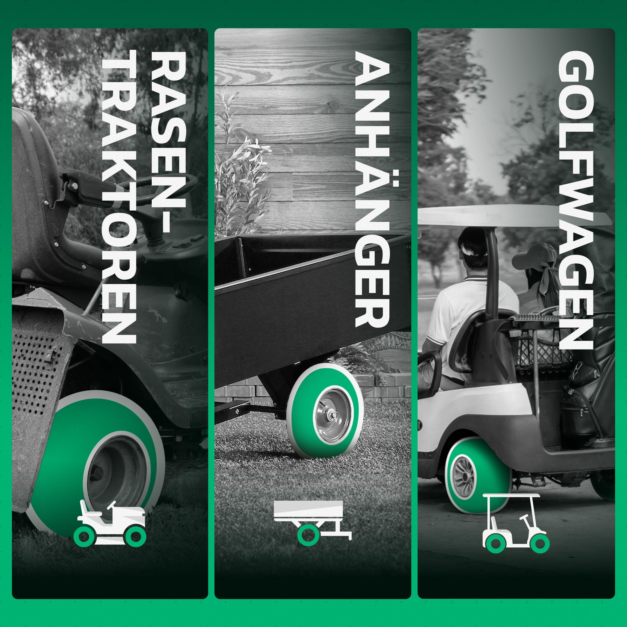 MoovMoov 15 Zoll Schlauch für Reifen 15x6.00-6 und 15x6.50-6 – passend für Rasentraktor, Aufsitzmäher, Golfcart, Gartenanhänger – 2 Stück