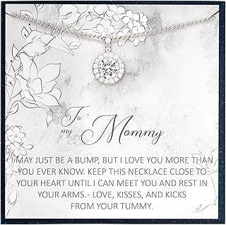 New Mommy Necklace Baby Bump Gift for New Mom Gift Jewelry Gift for First Time Mom Pregnancy Gift for Mom to be Gift for Wife Pregnant Gift Expecting Mom Gift
