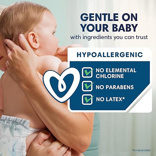 Miniatura 4 de Tamaño de los pañales Pañales desechables para bebés Pampers Pure Protection protección hipoalergénica y sin perfume pack mensual el empaque puede