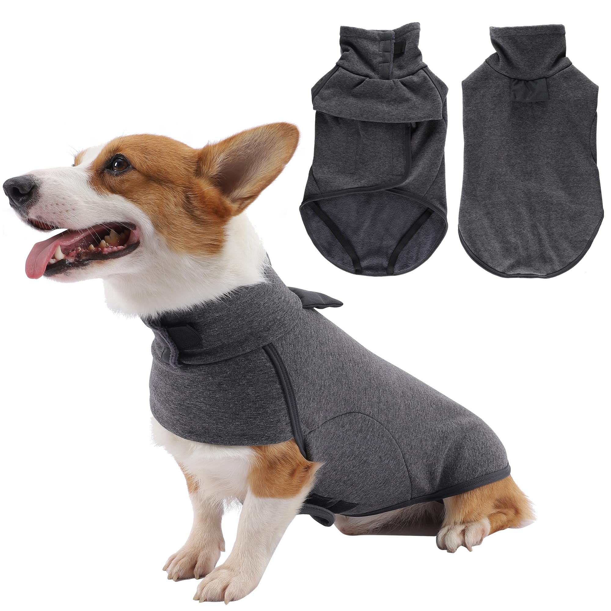 Manteau d'hiver pour chien coupe-vent veste chaude Leberna gris