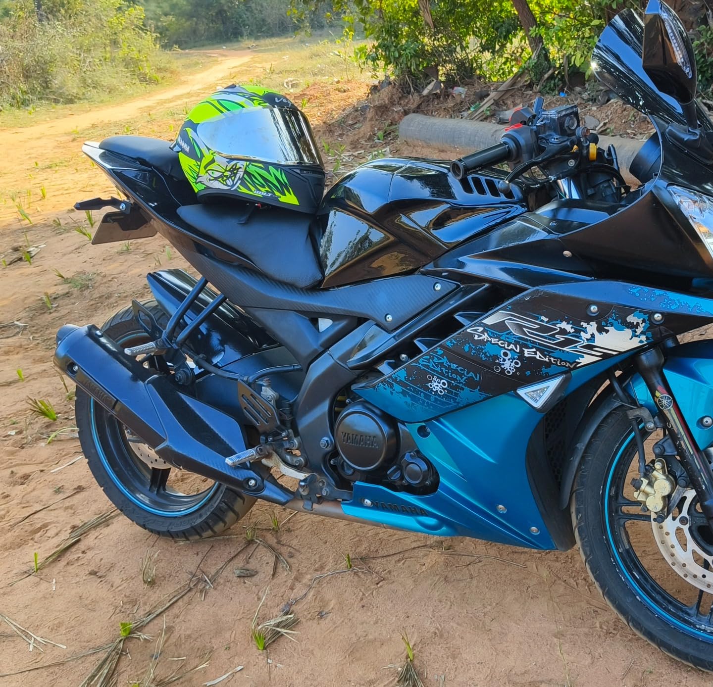Tank R15 FK Racing Tank Cover for Yamaha R15 V1 V2 V2.0 (Without Paint) : Amazon ...