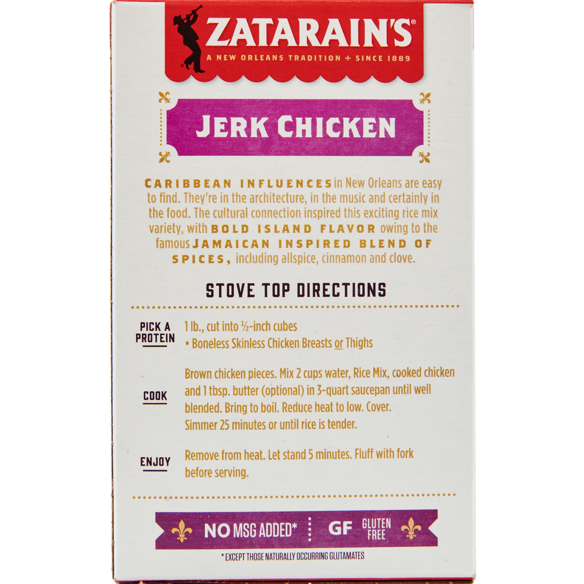 Zatarain's Jerk Chicken Rice Dinner Mix, 8 oz (Pack of 8)