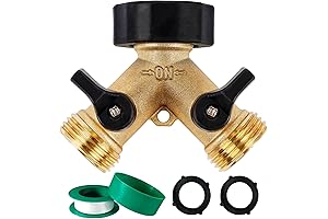 Durable Brass Garden Hose Splitter 2-Way: End Water-Sharing Struggles