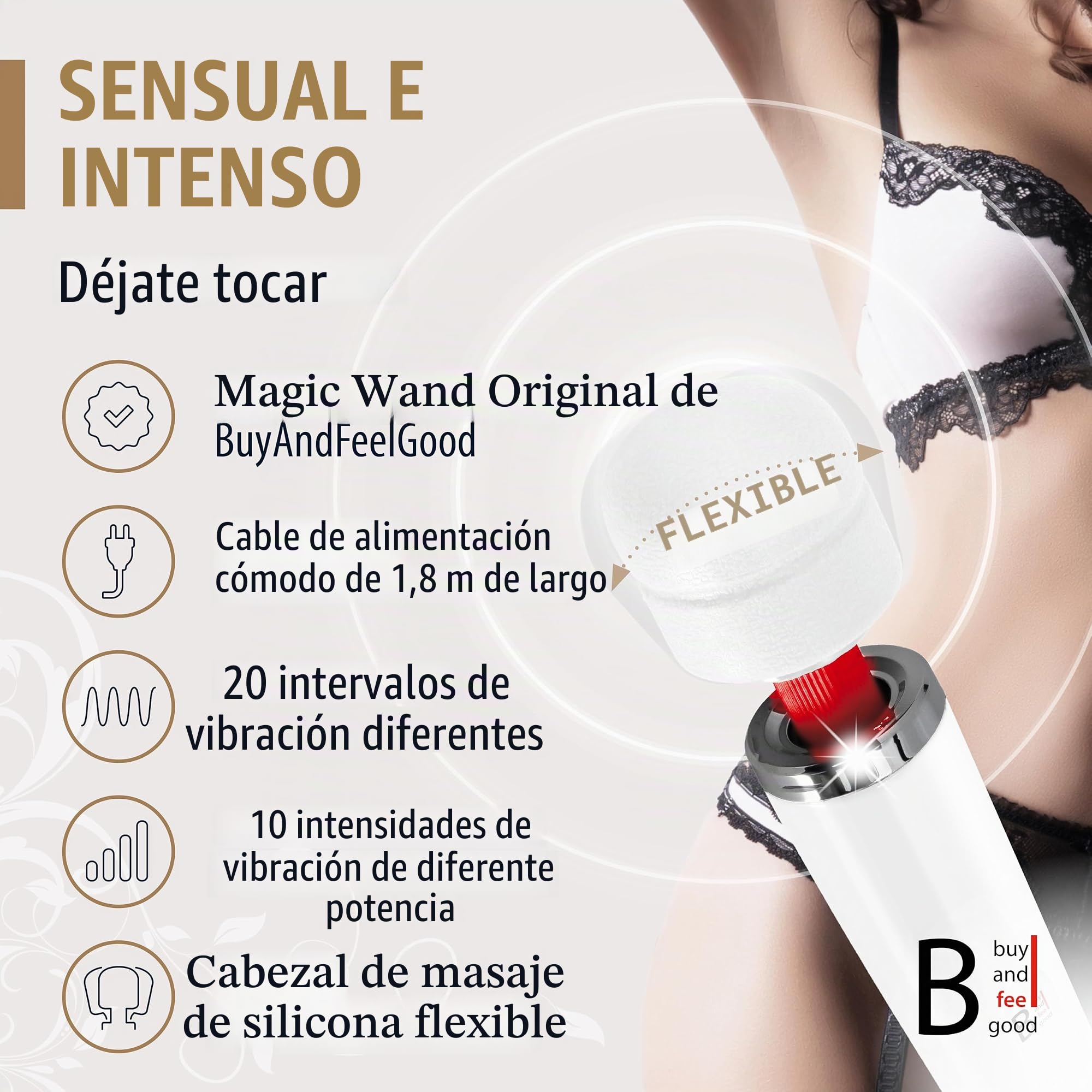 La pared mágica original de "BuyAndFeelGood" Vibración para mujeres [20 Vario/10 velocidades] masajeador – Vibrador – Dildo Sexo Juguetes para la Mujer – Juguete sexual para las parejas – Juguetes