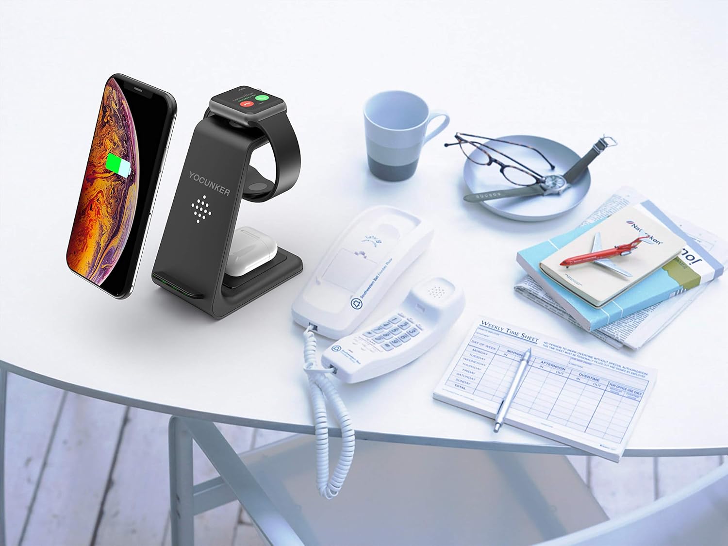 Frее Shірріng 🛒 Wireless Charger for Apple,3 in 1 Qi-Certified Fast Wireless Charging Station Stand for iPhone13/12,13/12 Pro,13/12 Pro Max,11/X/XS/XR/8,Apple Watch 7/SE/6/5/4/3/2,AirPods 2/Pro(Adapter Included) Onе-Dау Sаlе: Uр tо 70% оƒƒ Wireless Charger for Apple,3 in 1 Qi-Certified Fast Wireless Charging Station Stand for iPhone13/12,13/12 Pro,13/12 Pro Max,11/X/XS/XR/8,Apple Watch 7/SE/6/5/4/3/2,AirPods 2/Pro(Adapter Included)