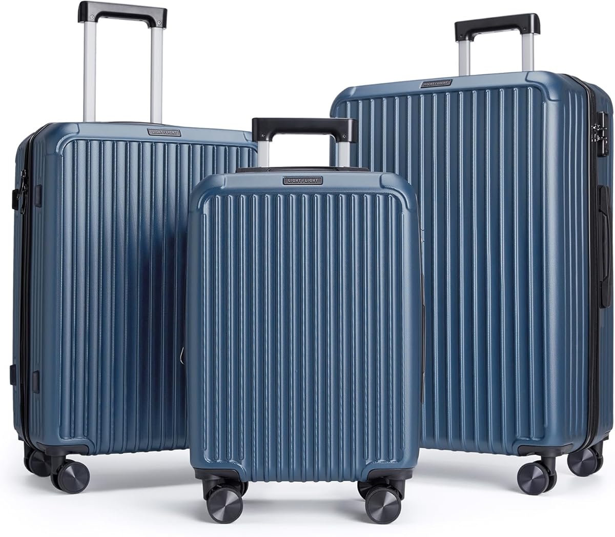 Amazon.com | LIGHT FLIGHT Luggage Sets, Durable Hard Shell 3 Piece Set Suitcase with Spinner Wheels, Hardside Lightweight Luggage set with TSA Lock, Large Travel Luggage Set (20" 24" 28"), Royal Blue | Luggage Sets