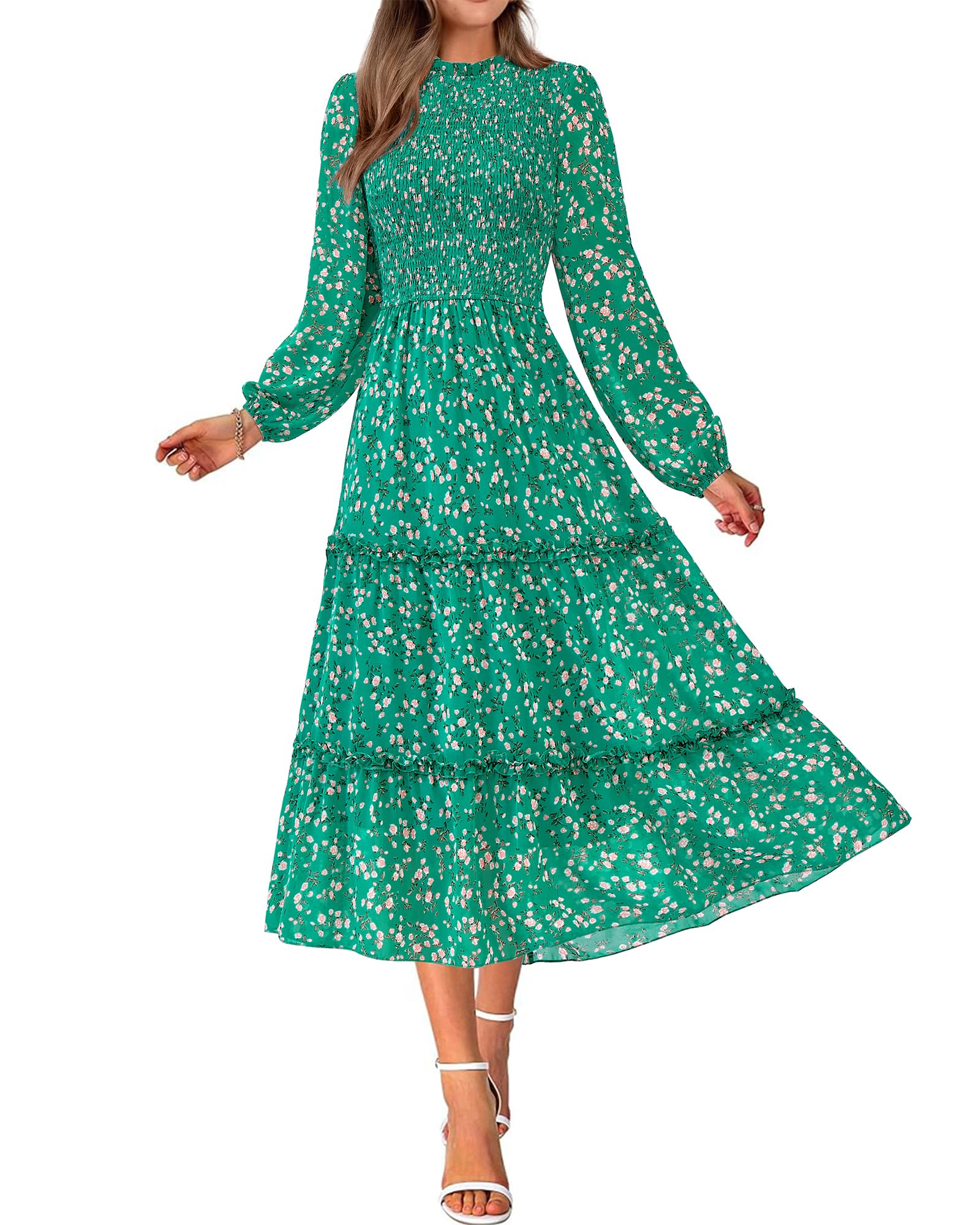 NOLLSOM Women Fall Dress 2026 Long Sleeve Wedding Guest Maxi Dresses