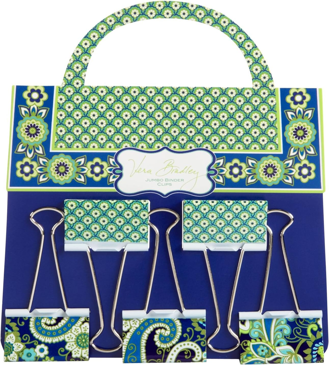 Vera Bradley Jumbo Binder Clips in Rhythm and Blues