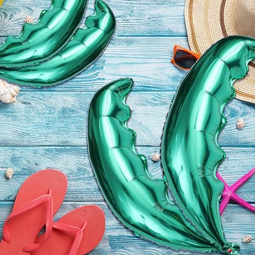 Miniatura 2 de 14 globos de hojas de palmera, papel de aluminio de helio, hojas de árbol de coco, globos para cumpleaños, verano, Hawaii, Luau, decoración de