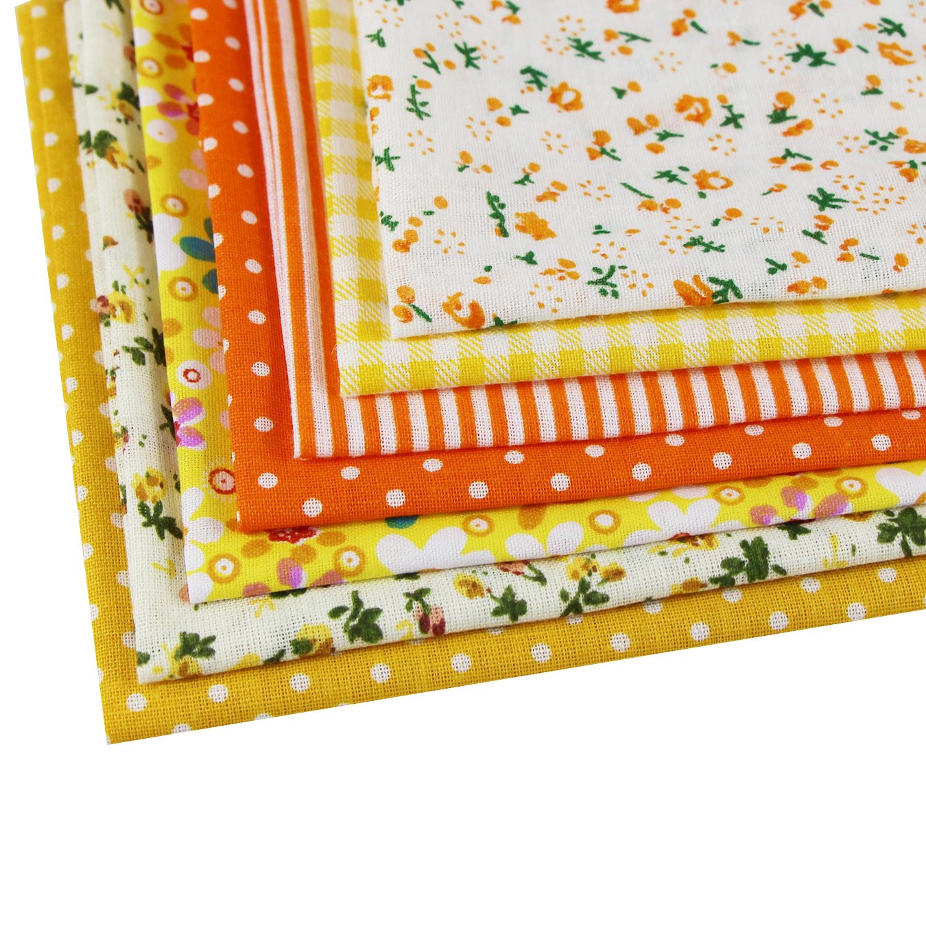 Set 7 Quadrati Di Stoffa Cotone 50x50 Cm - Per Patchwork, Cucito E Hobby, Design Verde E Pattern Diversi - Foto 8