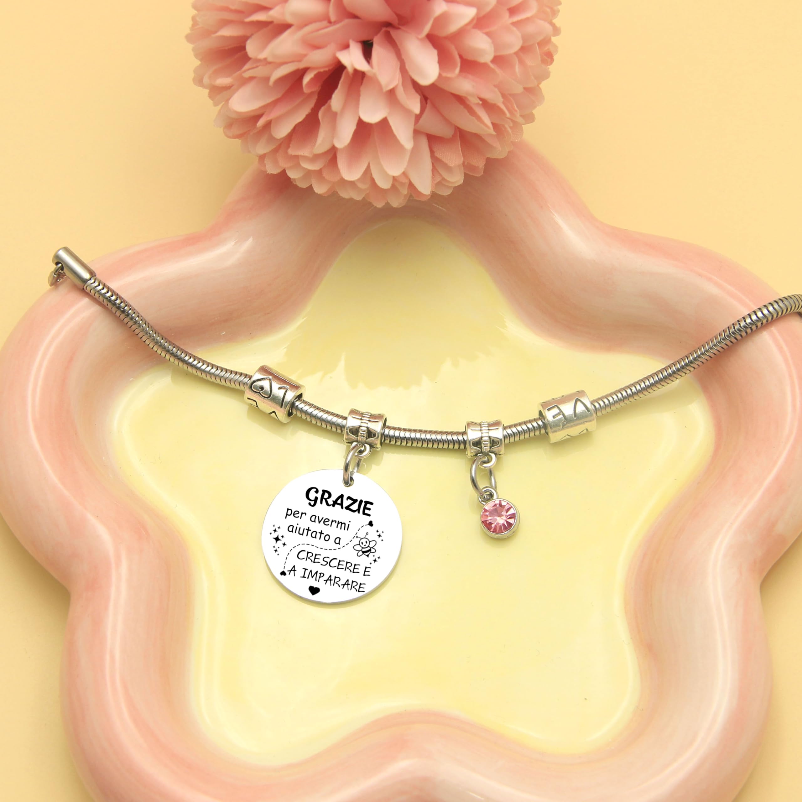 Regalo Maestra Bracciale,Regalo insegnante Bracciale,Regalo Maestra,Regalo per Insegnante Bracciale Insegnante originale Regalo maestra asilo elementare medie