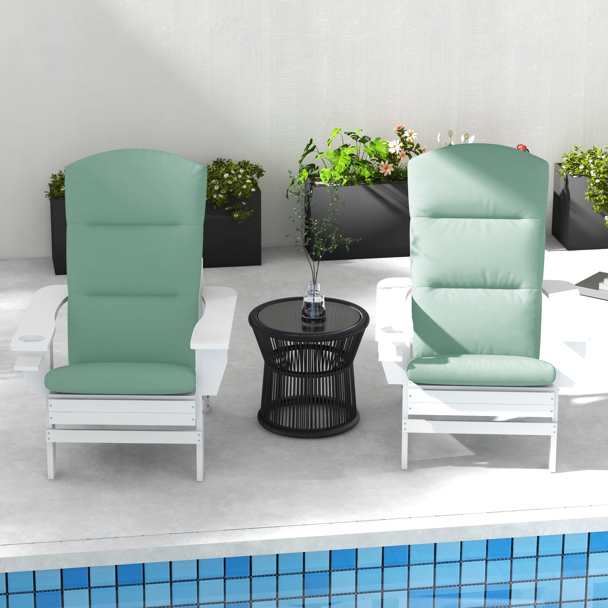 Outsunny Lot de 2 coussins de chaise Adirondack avec attaches, gris | Home Depot Canada