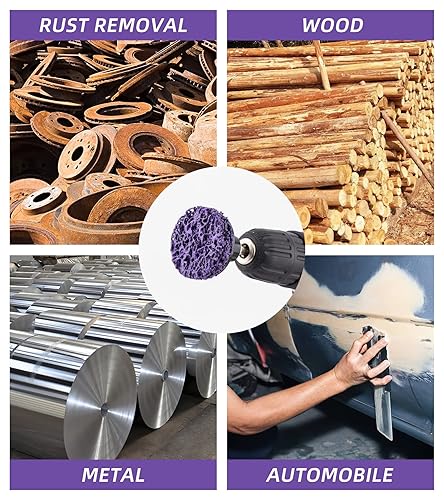 Miniatura 6 de Paquete de 11 discos de cambio rápido de 2 pulgadas para tiras de taladro, limpia, rueda de eliminación de óxido