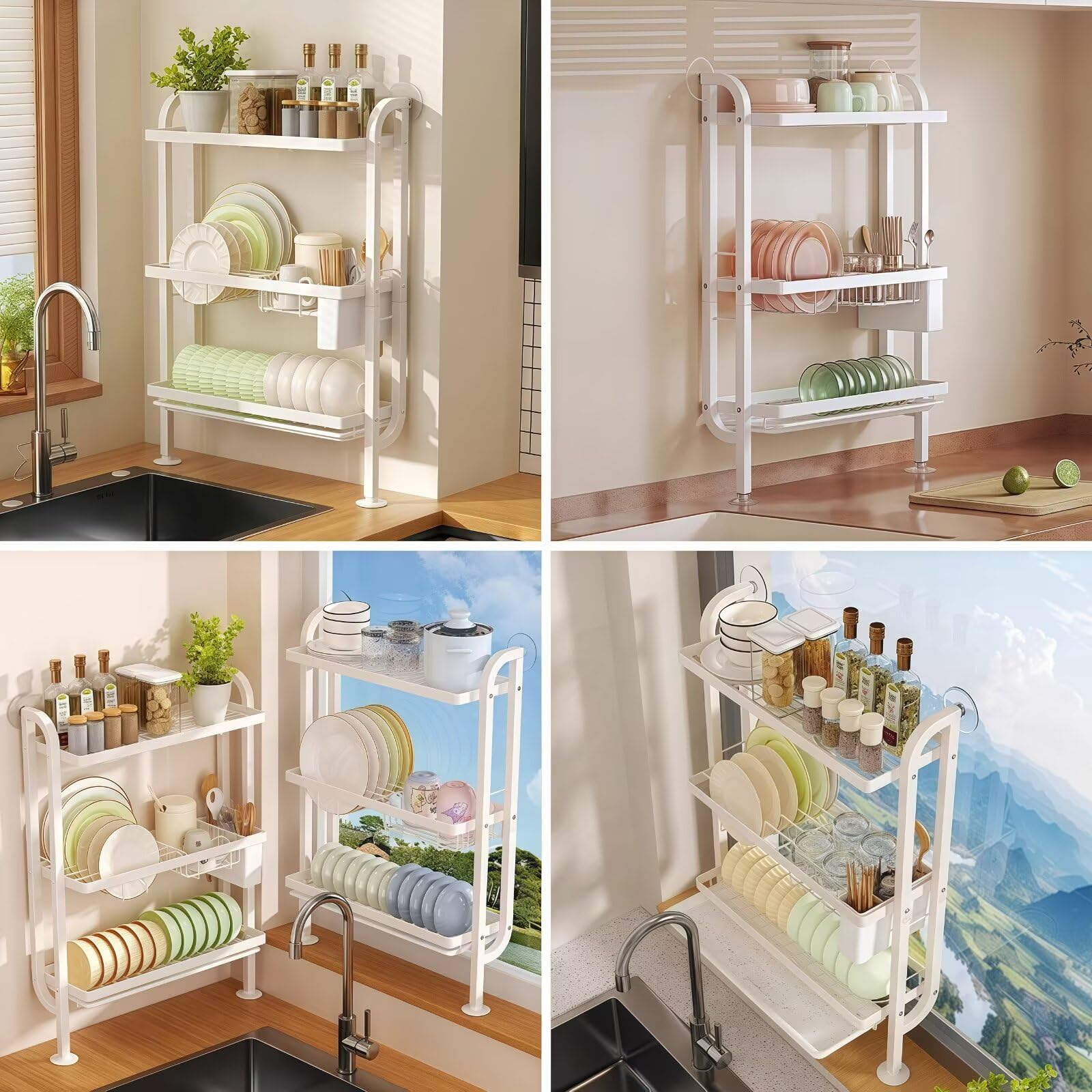 Amazon｜EazyRack 水切りラック 水切りカゴ キッチンラック 洗い物