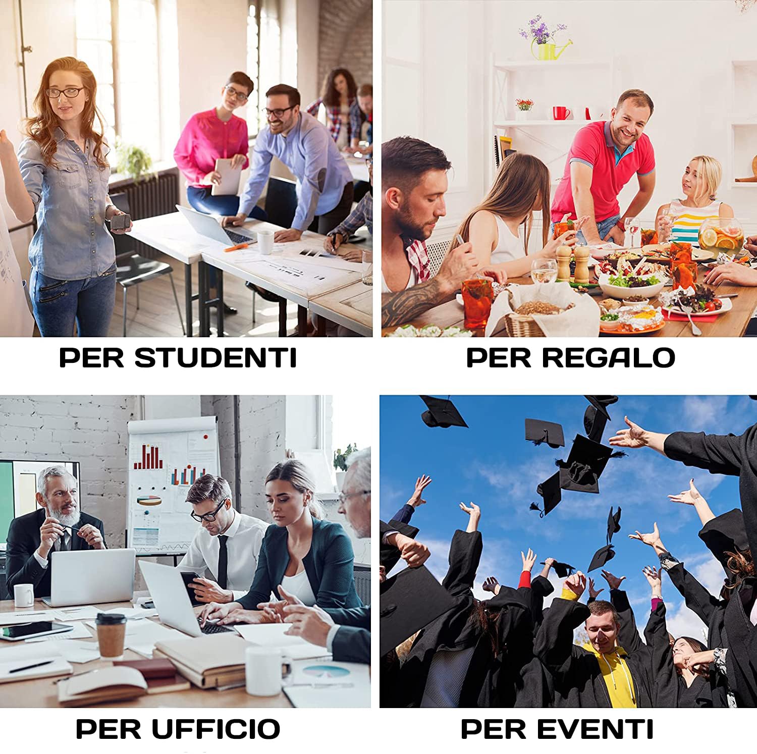 Mr Pubblicità Set di 15 Penne Personalizzabili a Rotazione, Bianco e Nero, Ricaricabili (Rosso, 50)