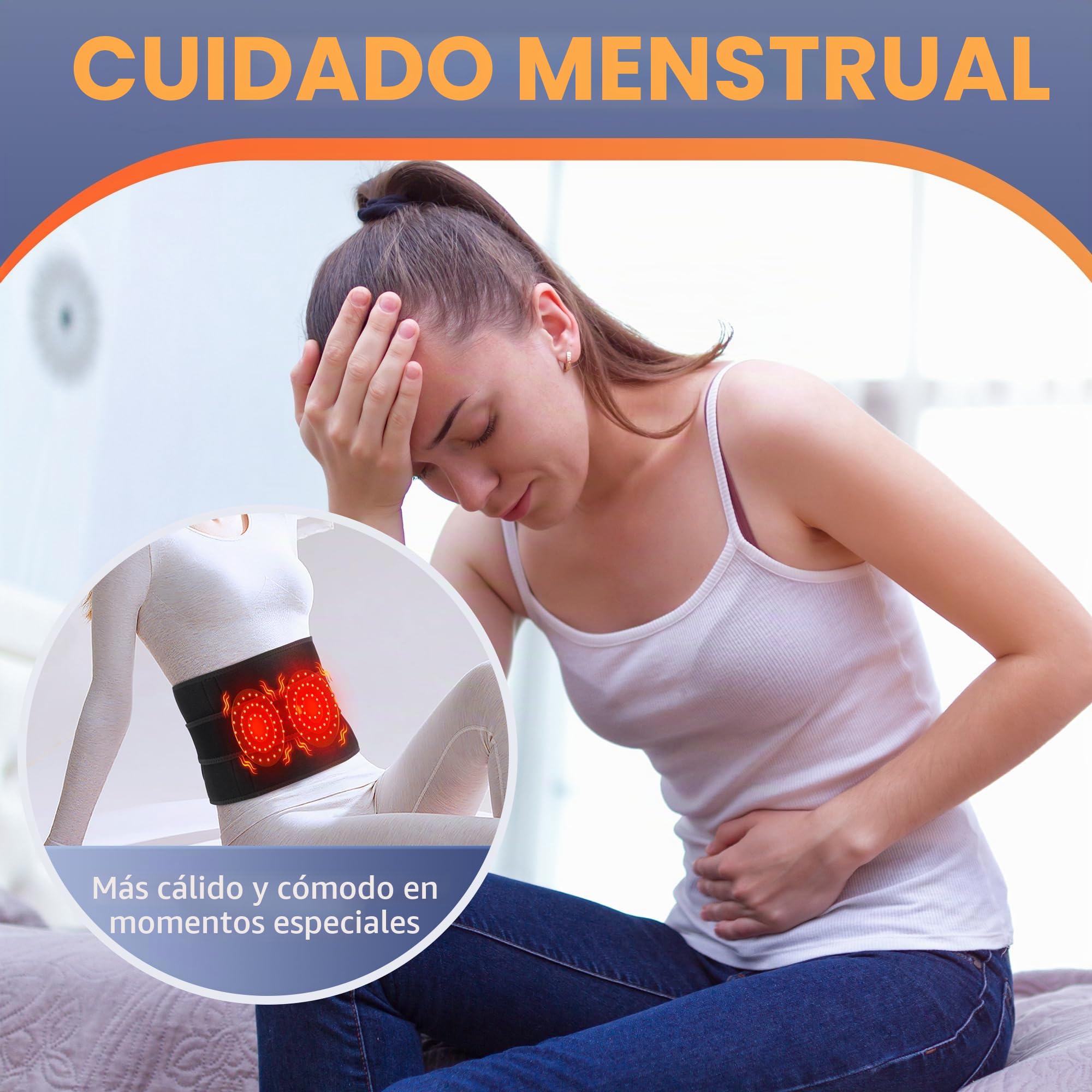 Soporte térmico inalámbrico para aliviar el dolor de espalda baja, cinturón de espalda térmico para hombres y mujeres, almohadilla de calefacción eléctrica para cintura, soporte lumbar de calefacción