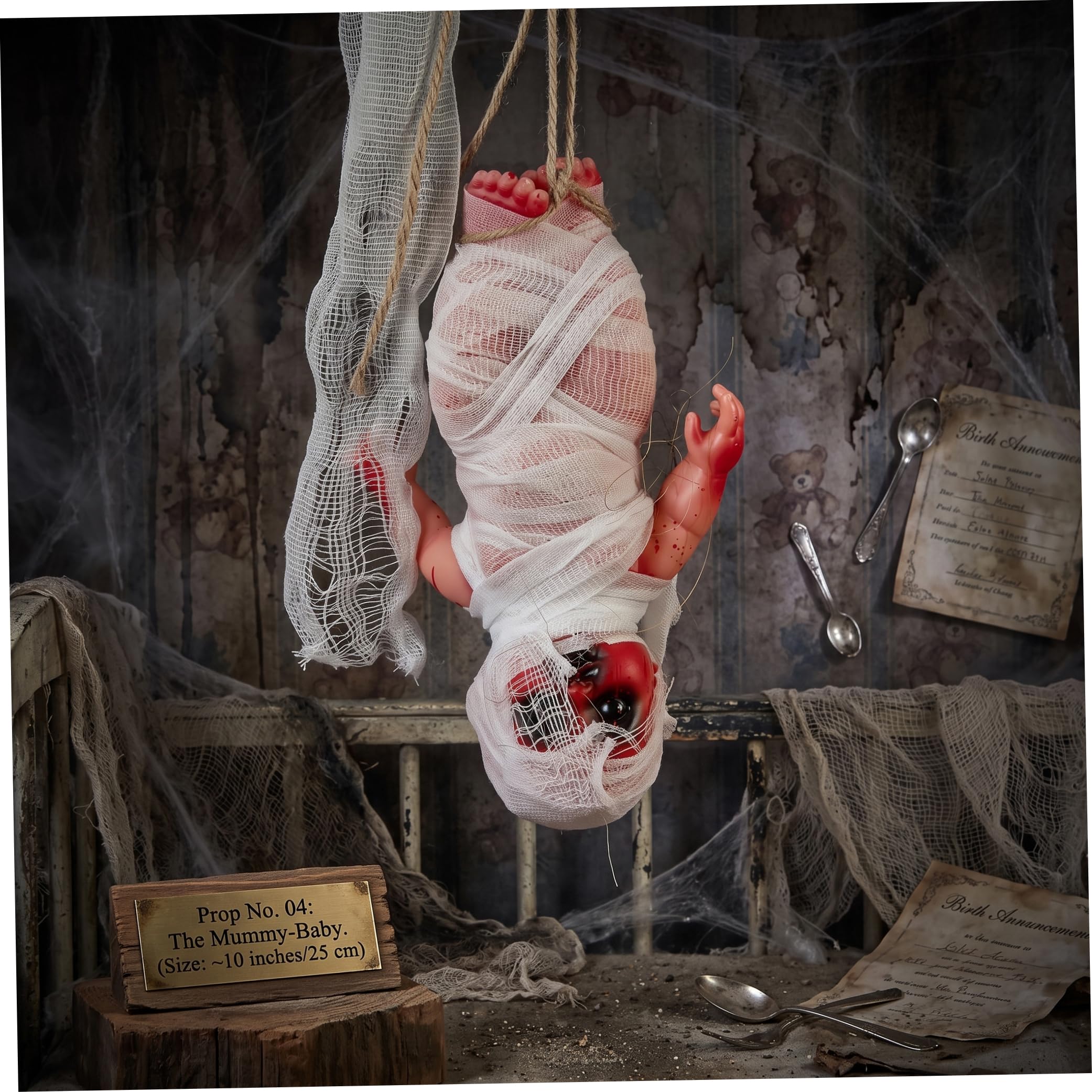 Muñeca Espeluznante, Paquete de 2 muñecas de Halloween con Vendas sangrientas, 9, 6 Pulgadas