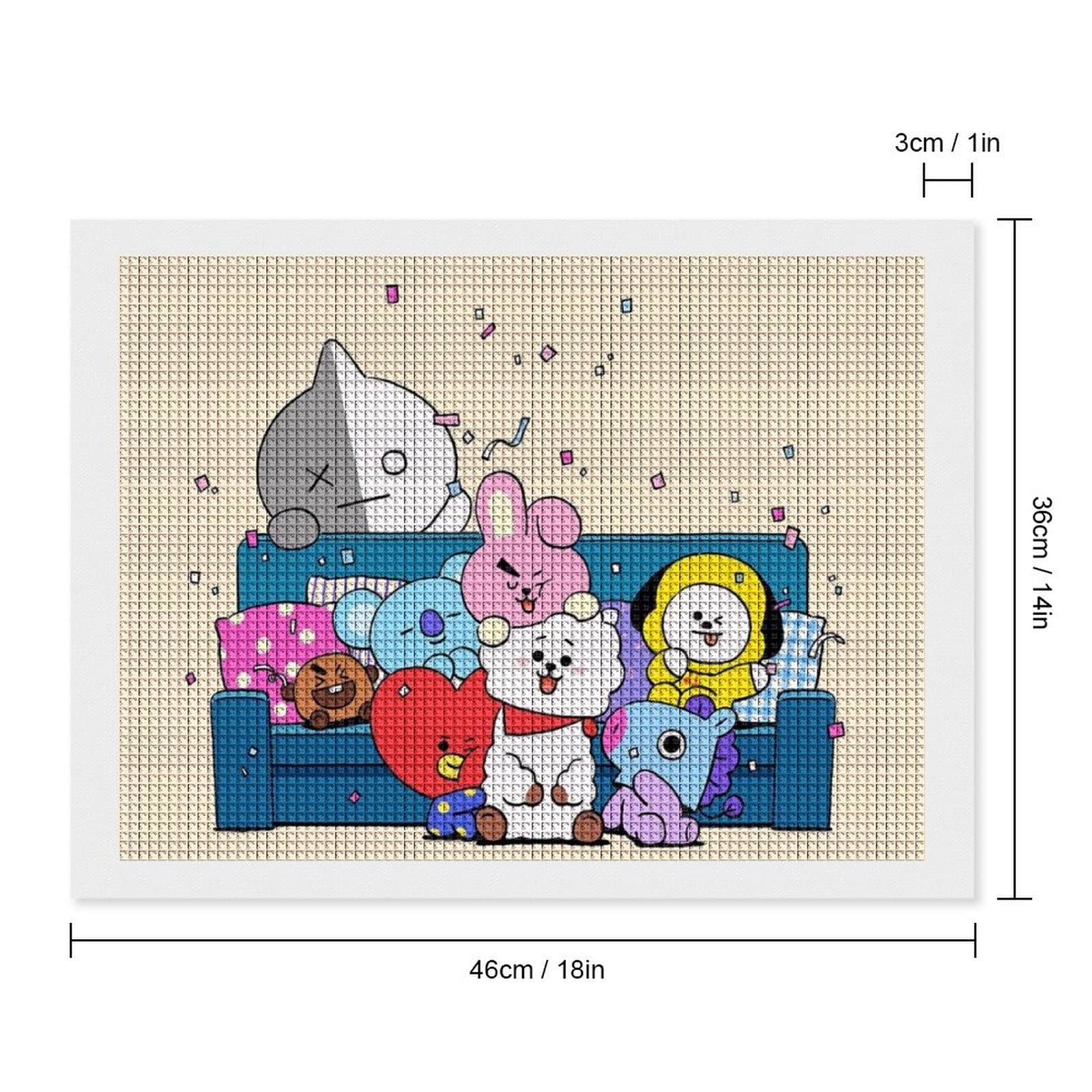 Amazon | ダイヤモンドアート絵画 BT-21 刺繍塗装キット ダイヤモンド