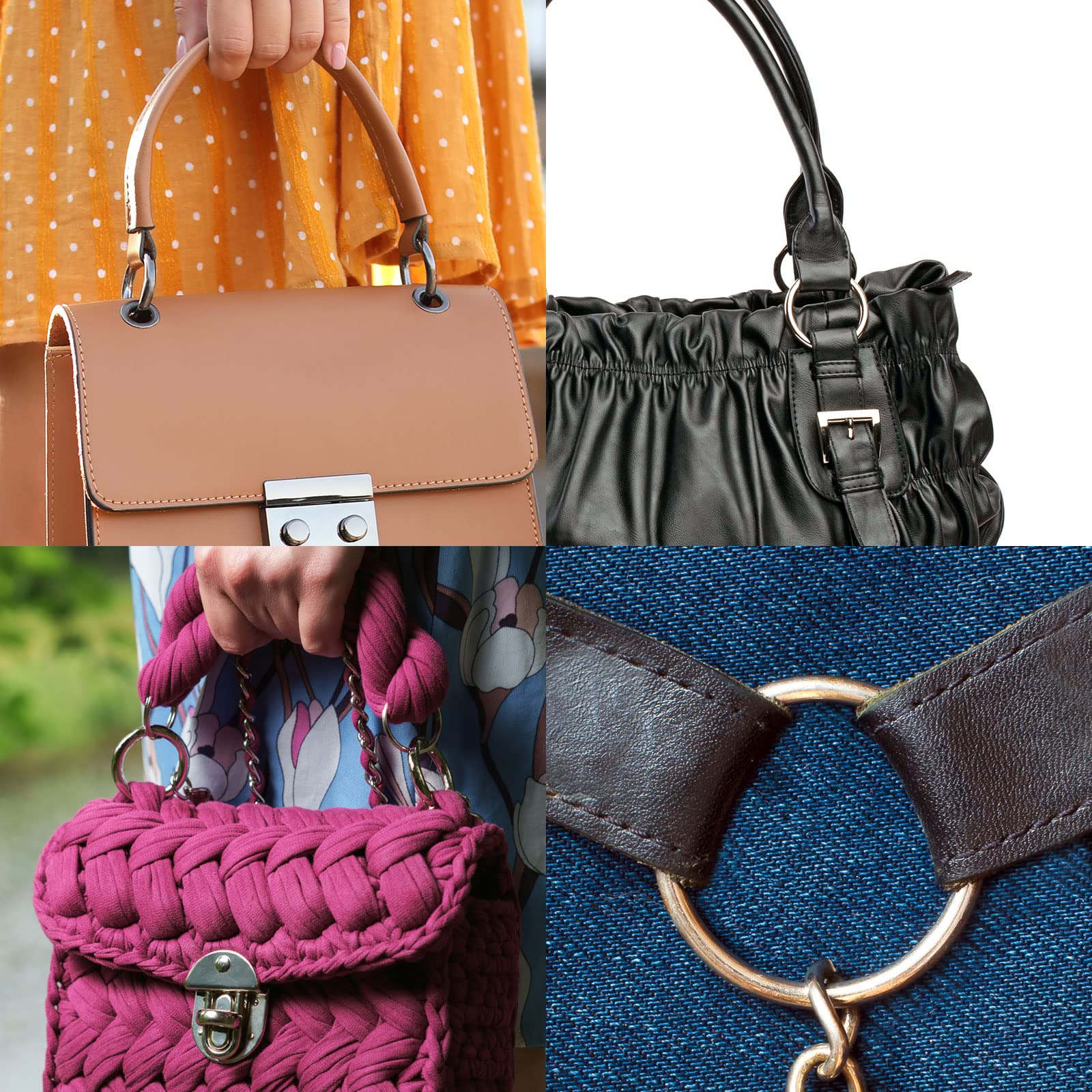 Amazon | uxcell 金属Oリング 非溶接 Oリングバックル クラフトベルト  