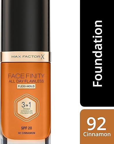 Miniatura 4 de Max Factor Facefinity - Base de maquillaje 3 en 1 All Day Flawless SPF 20#092 Canela, 7.05 onzas