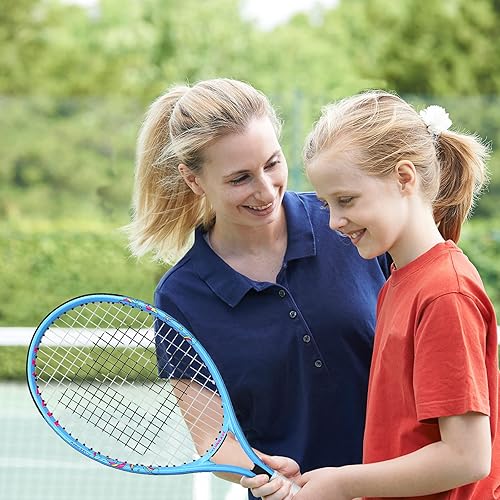 Miniatura 7 de Raqueta de tenis para niños y jóvenes, raqueta de tenis juvenil de 19212325 pulgadas con cubierta, adecuada para principiantes niños y niñas de 3 a