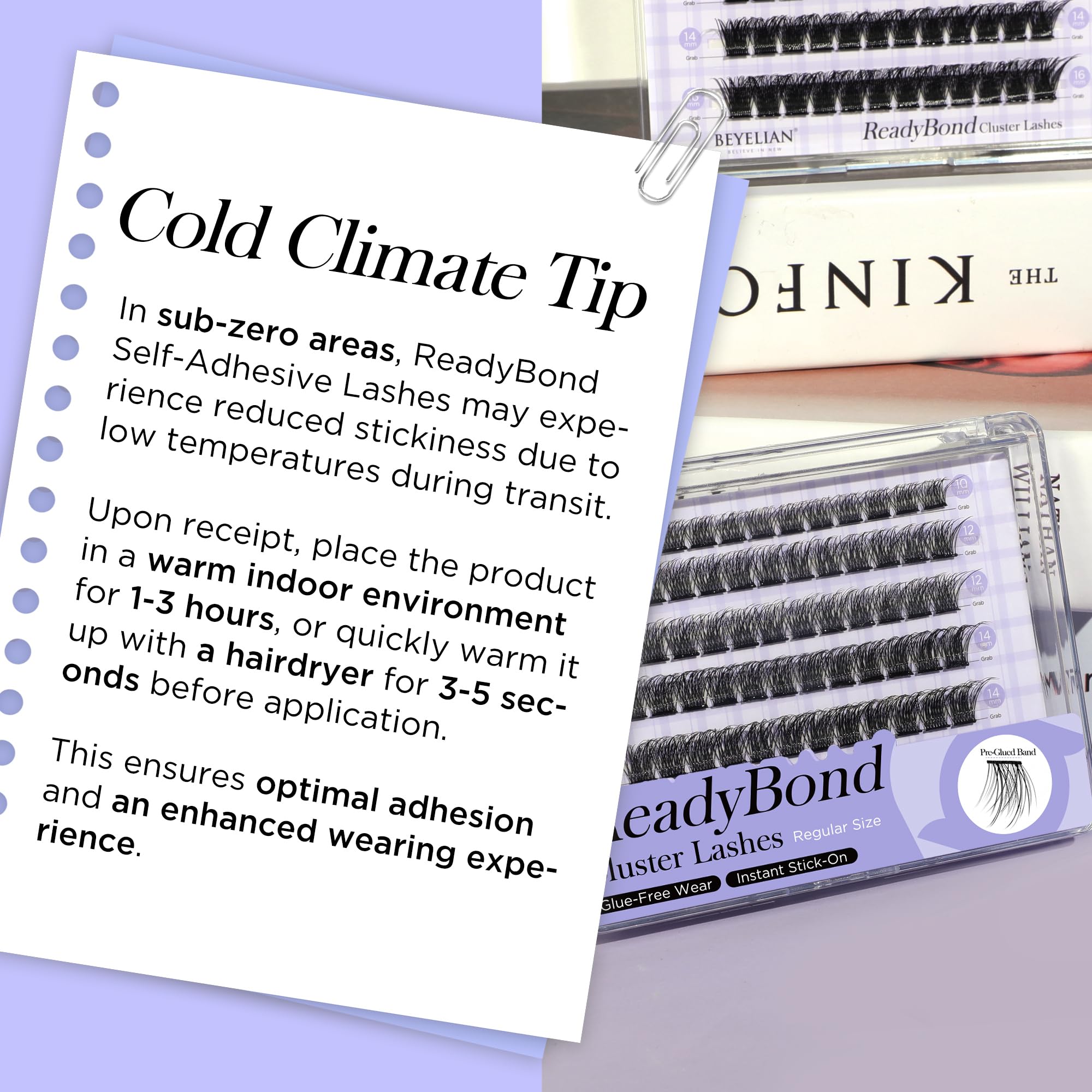 WINKGIGGLE Self Adhesive lash Clusters Kit, Pre Glued Lashes With Tweezer Press On Lashes No Glue No Remover Needed for Beginners