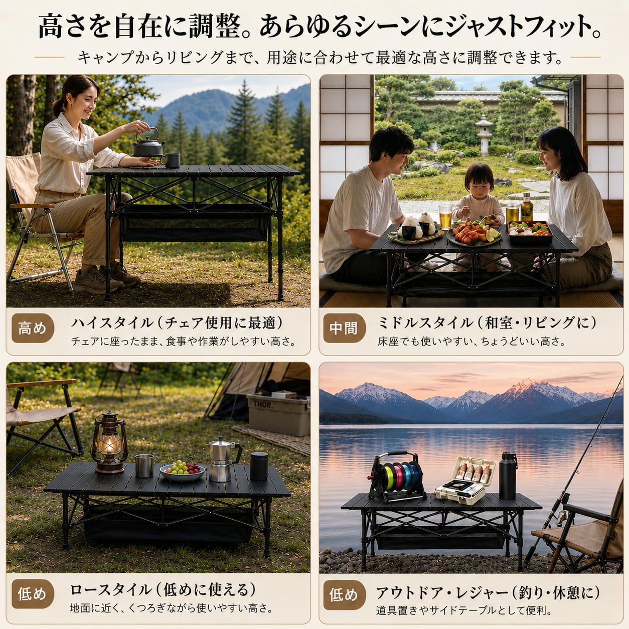 Amazon.co.jp: XINGMIVA キャンプテーブル 折りたたみ 軽量3.4kg 耐 