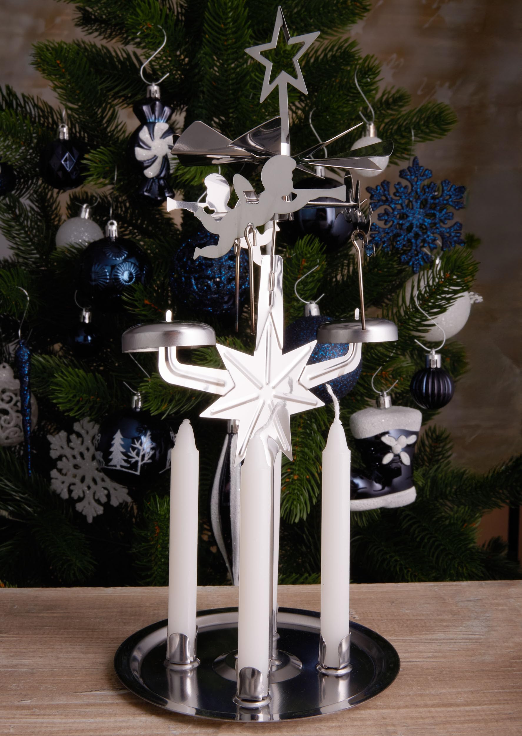 Bougeoir Rond En Fer Forgé 12cm Bougeoir Décoration De Noël(Argenté) - Maison Bougeoir Rond En Fer Forgé 12cm Bougeoir Décoration De Noël(Argenté) - Maison
