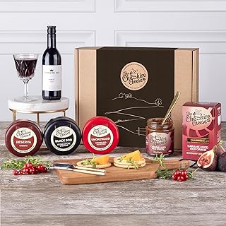Cheese & Wine Feast Gift Box | Cheese, Wine, Chutney and Biscuits Gift Hamper | The Cheshire Cheese Company
