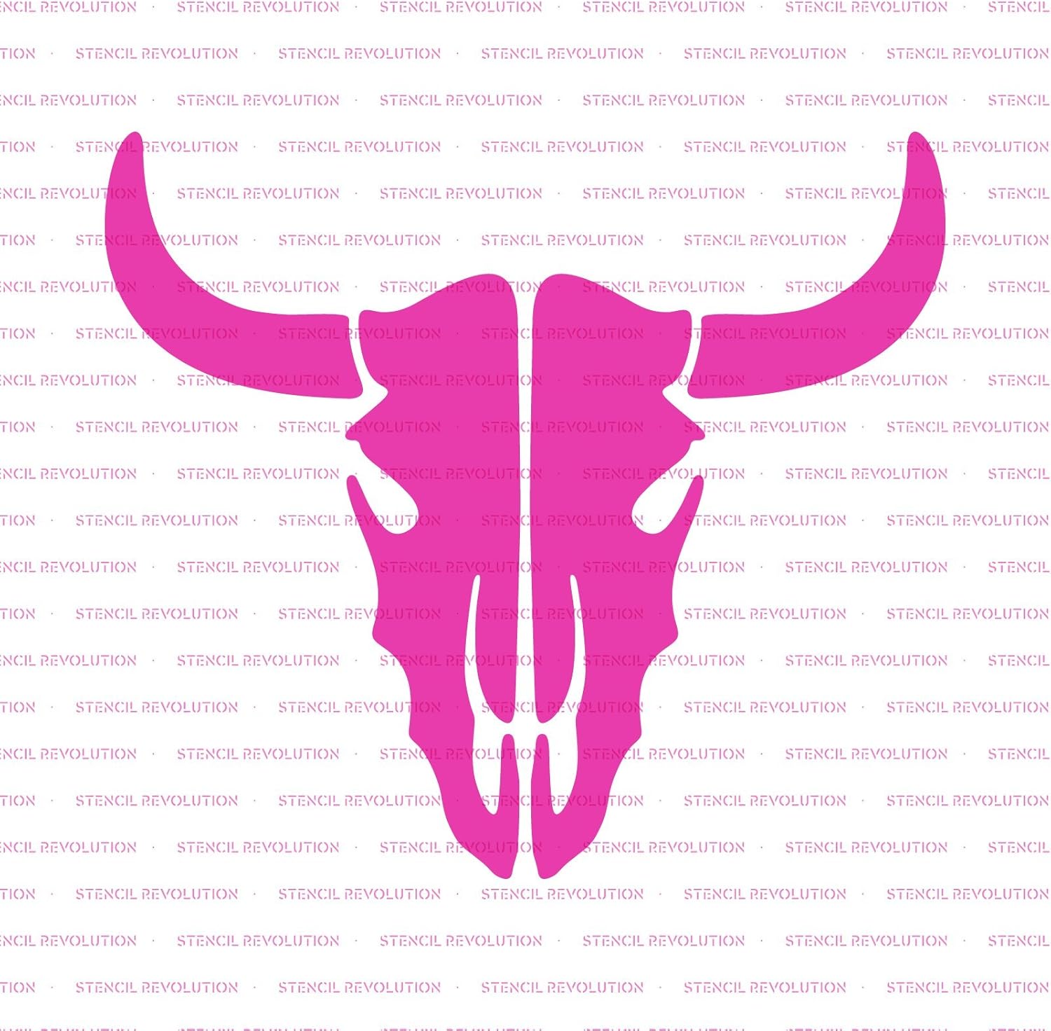 Cow Skull & Longhorn Stencil Set - Steer Head & Cow Skull Designs