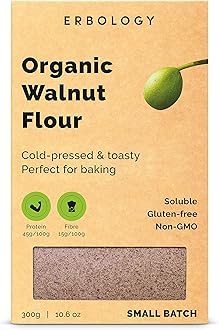 100% Organic Walnut Flour 300g - Cold-Pressed Raw Walnuts - Small Batch - Sustainably Straight from Farm in Transylvania - Non-GMO - Recyclable Packaging