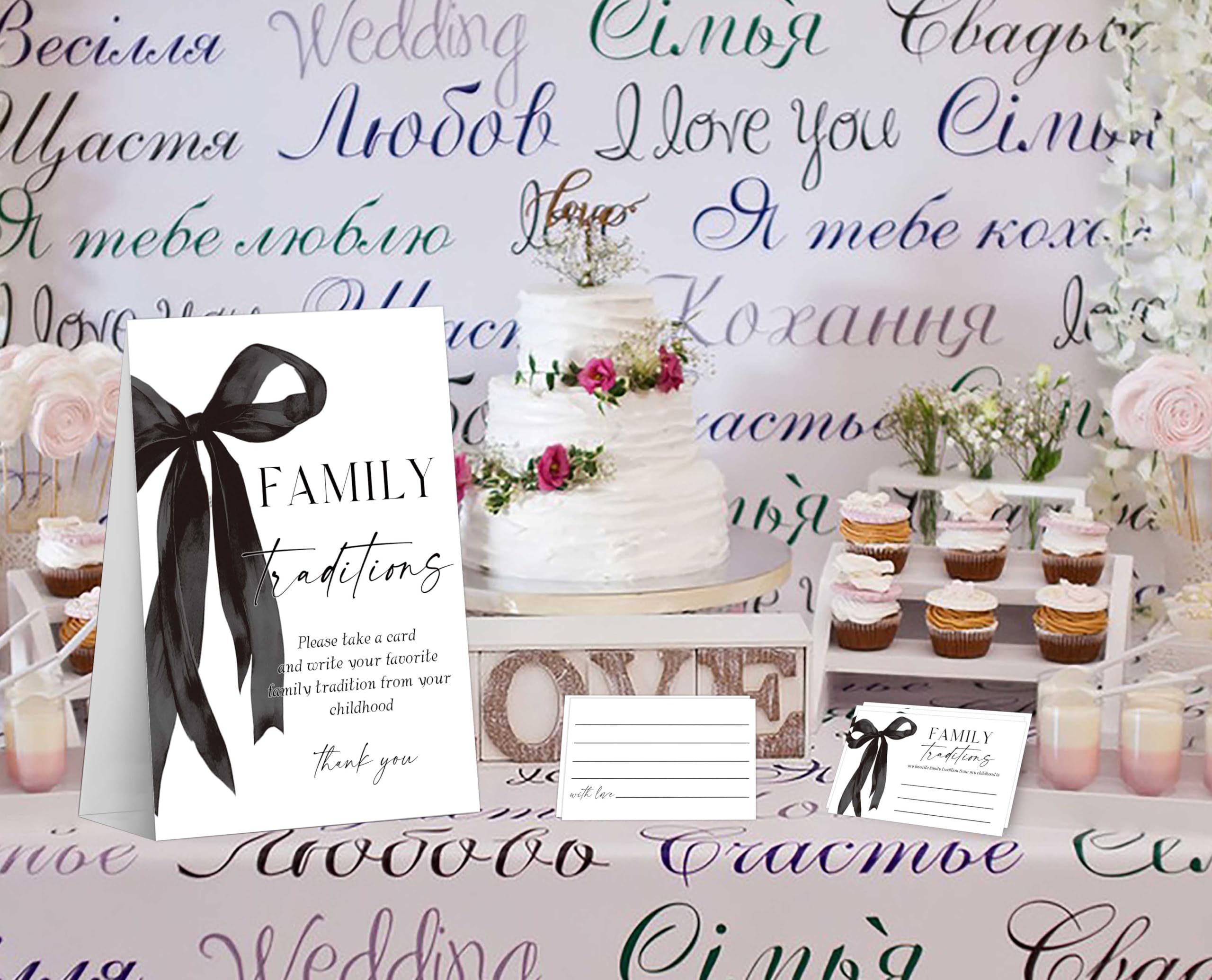 Black Bow Baby Shower Gry dla nowożeńców, 2