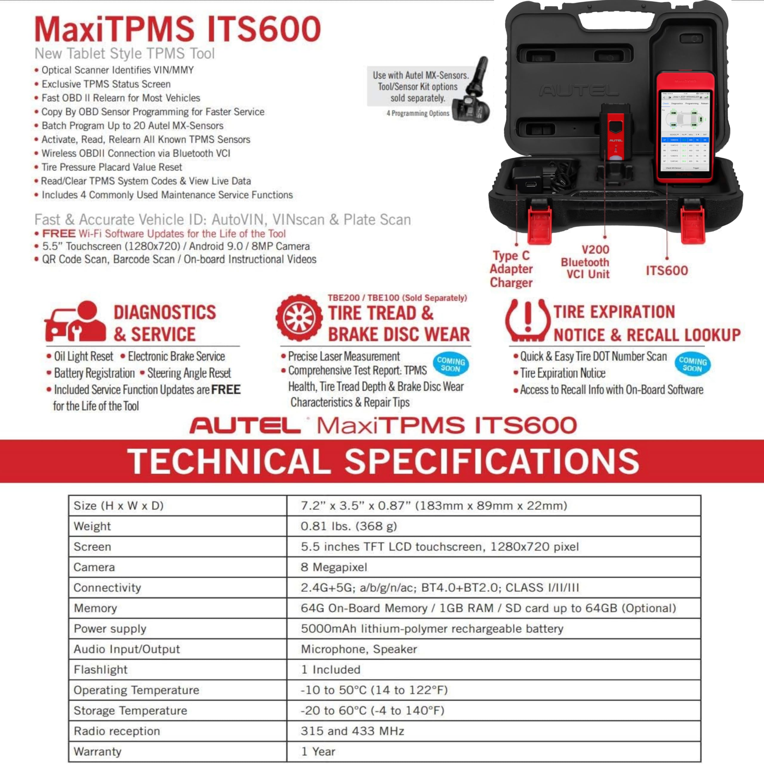 Autel MaxiTPMS ITS600 TPMS Tool - Professional Sensor Programming