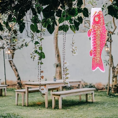 Miniatura 8 de jojofuny Viento de carpa japonesa, serpentina de carpa, decoración japonesa, bandera de pez, calcetines de viento Koi, para el hogar al aire libre,