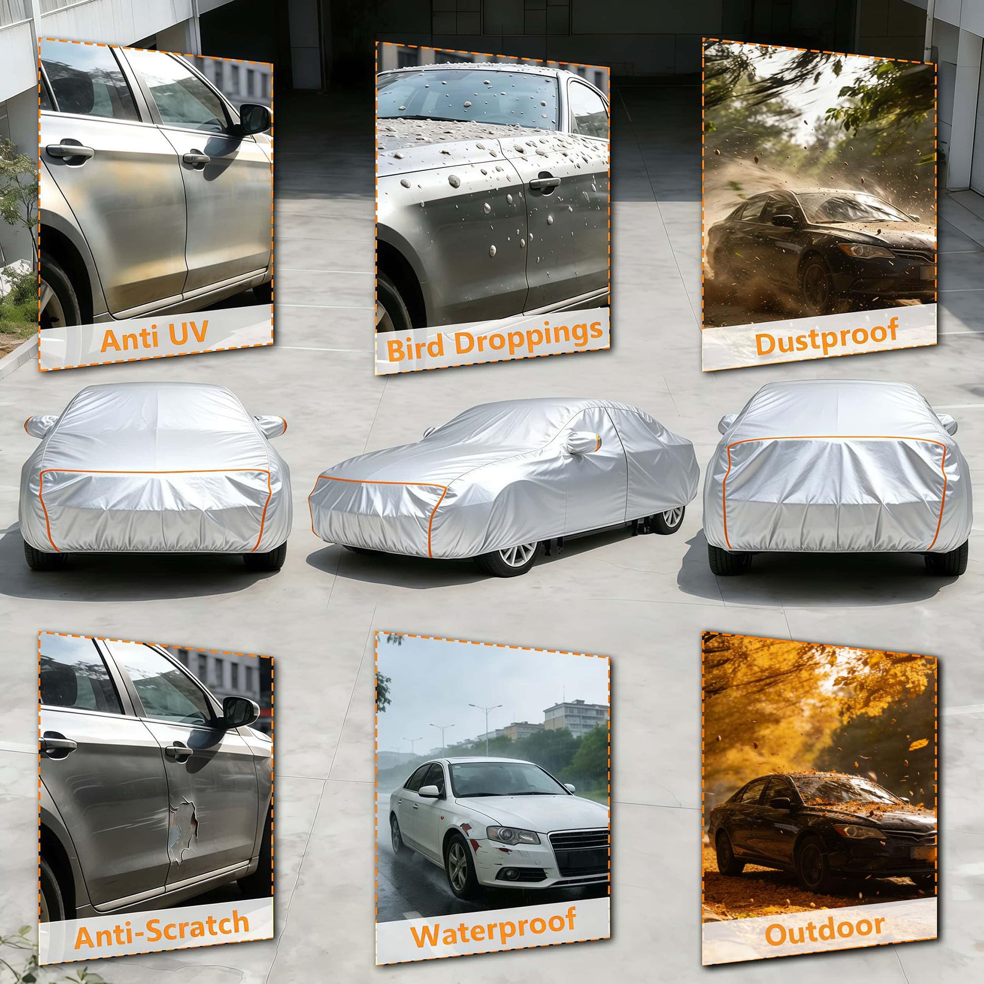 Autoabdeckung Vollgarage für Nissan Patrol K160 1980-2003,Abdeckung Auto Winter Atmungsaktiv Regenfest Schneefest Auto Abdeckplane Kratzfest mit Aufbewahrungstasche